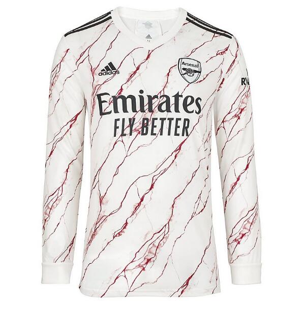 Arsenal Long Sleeve Away Kit Soccer Jersey 2020/21